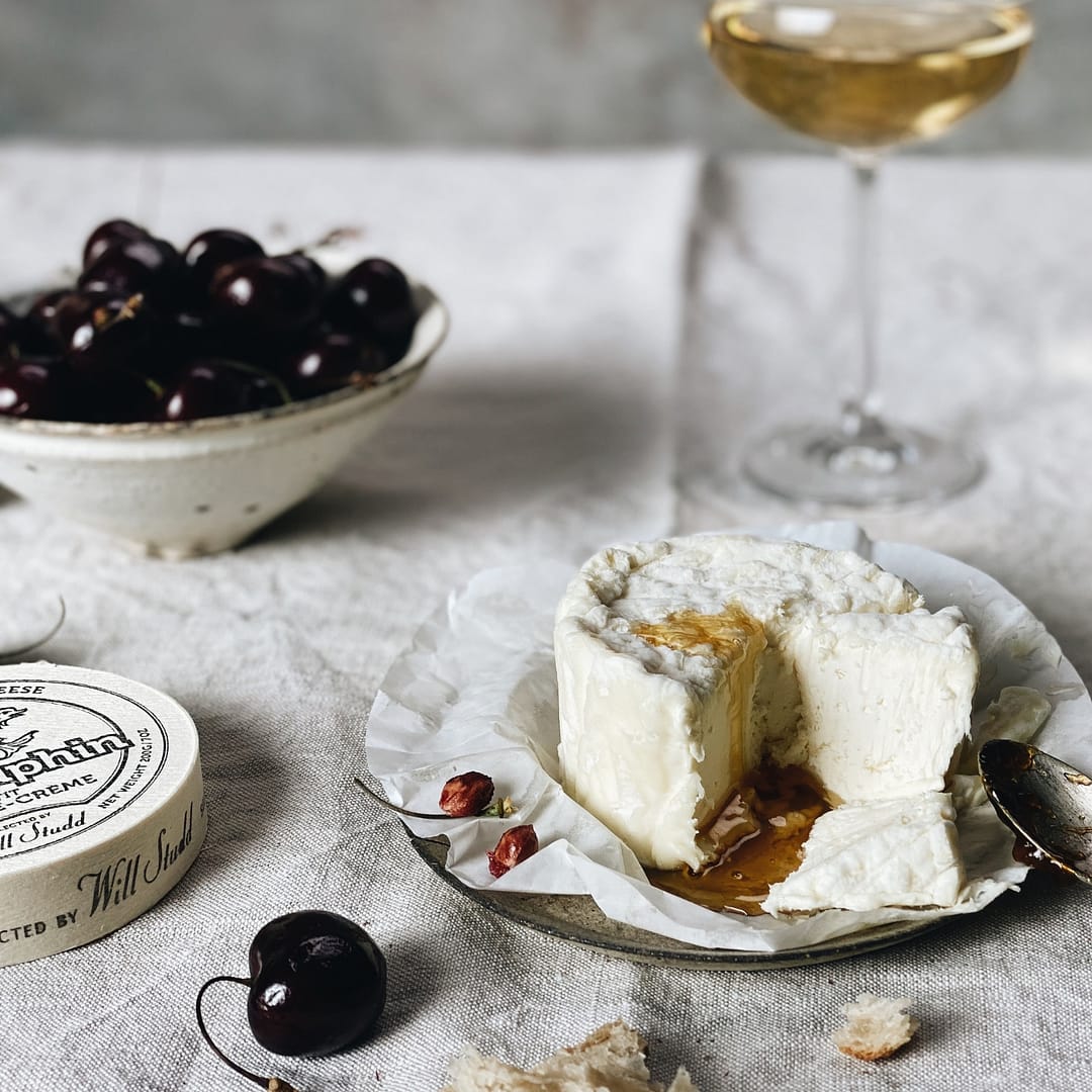 Double Cream Cheese Cherries Cheese Table
