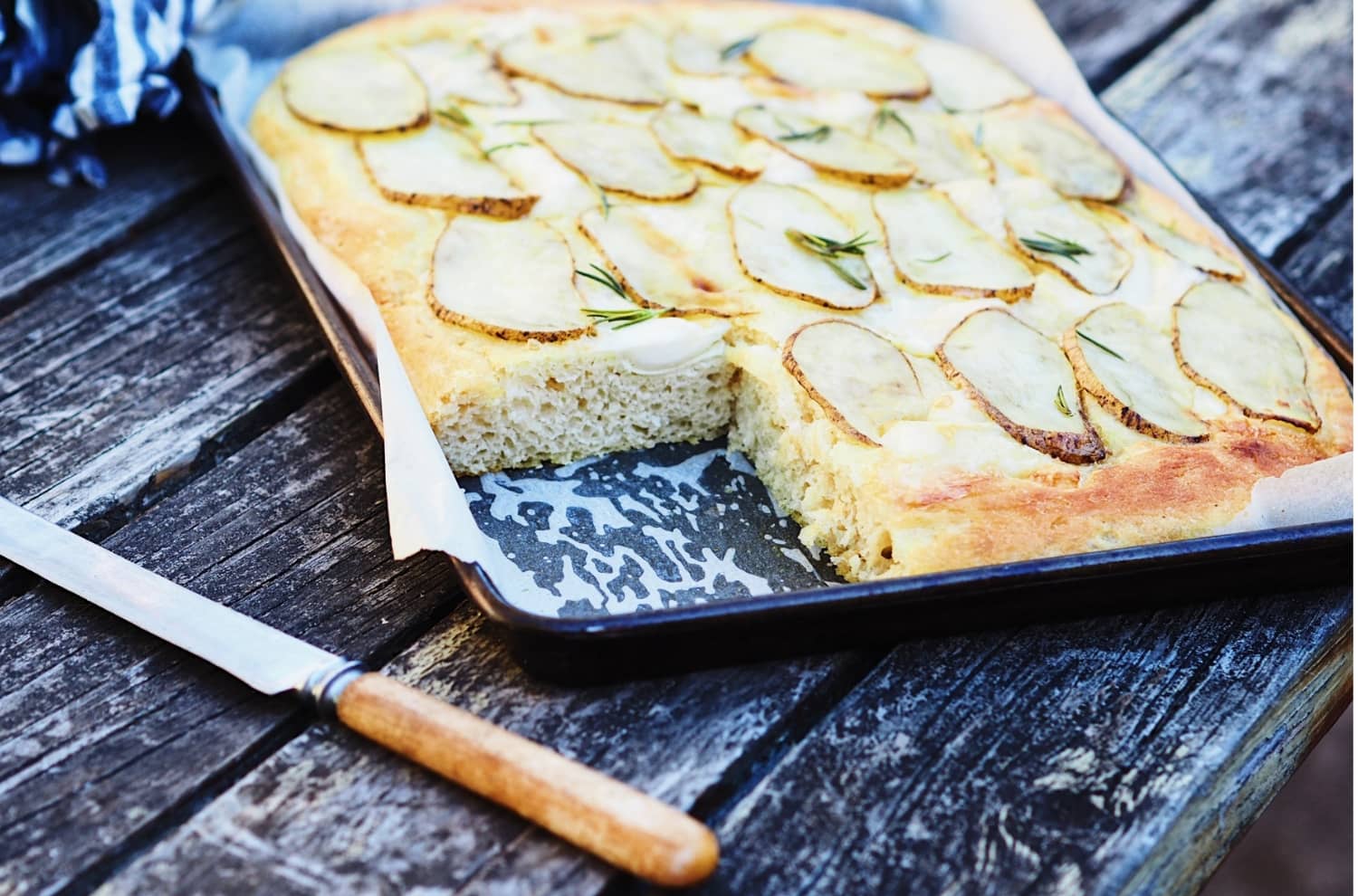 Goats Cheese and Potato Focaccia Recipe | with Le Marquis Chèvre du Pélussin